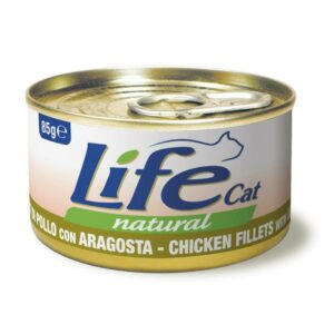 Life Cat Cans Of Chicken Fillets Lobster Wet Food For Cats, 85g