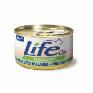 Life Cat Cans Of Tuna With Alaska Pollock Wet Food For Cats, 85g