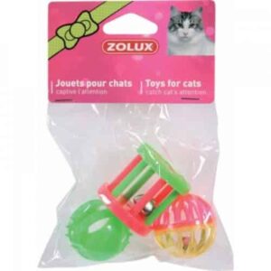 Zolux Ball toy with bell for cats 3 pieces