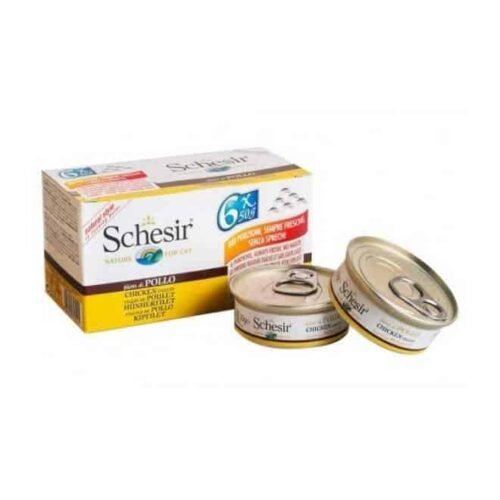 Schesir Wet Cat Food Chicken In Broth 6×50g