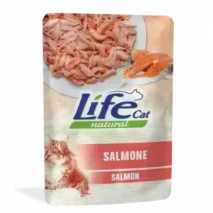 لايف كات ظرف طعام رطب للقطط سالمون