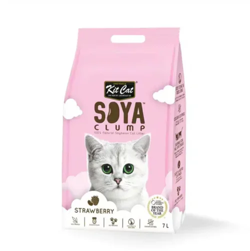Kit Cat Soybean Litter (Sand Substitute) Strawberry Smell Biodegradable Eco Friendly 7 L