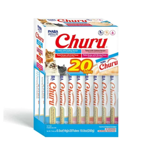 Churro assortment of tuna flavor treats for cats 20 x 14 grams