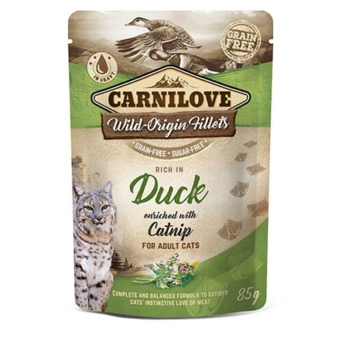 Carnilove wet food for adult cats with duck and catnip 85 g