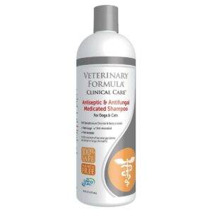 VETERINARY FORMULA CLINICAL CARE MEDICATED SHAMPOO FOR DOGS & CATS ANTISEPTIC & ANTIFUNGAL 473 ml