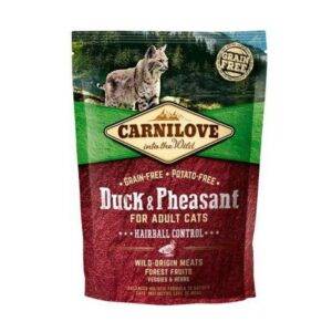 Carnilove Cat Dry Food Hairball Control for Adult with Duck and Pheasant 400 g