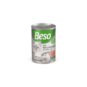 Beso canned food for adult cats with rice and chicken flavor, 400 grams