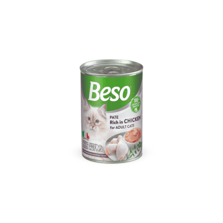 بيسو معلب للقطط البالغة بطعم الارز والدجاج 400 جرام