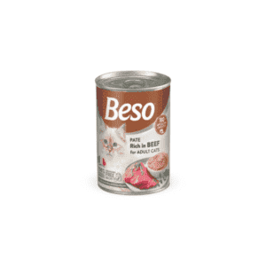 Beso canned food for adult cats with rice and meat flavor, 400 grams