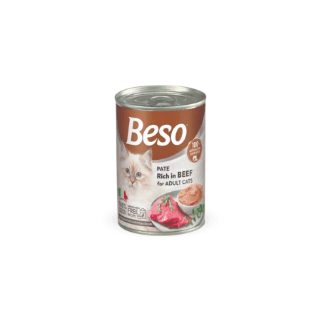 بيسو معلب للقطط البالغة بطعم الارز واللحم 400 جرام