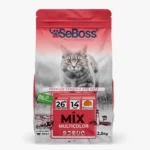 SeBoss Dry Food For Adult Cats With Chicken, Beef And Salmon 2.5 Kg