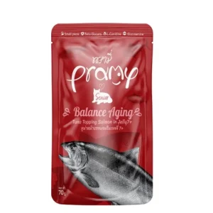 Pramy Cat Senior 7+ Balance Aging Tuna Topping Salmon in Jelly 70g