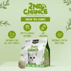 Kit Cat 2nd Chance Green Tea Leaves Fiber Plant-Based Cat Litter, 7L